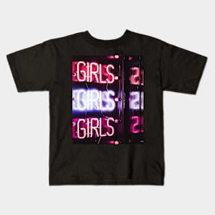 Pink neon, Girls Kids T-Shirt